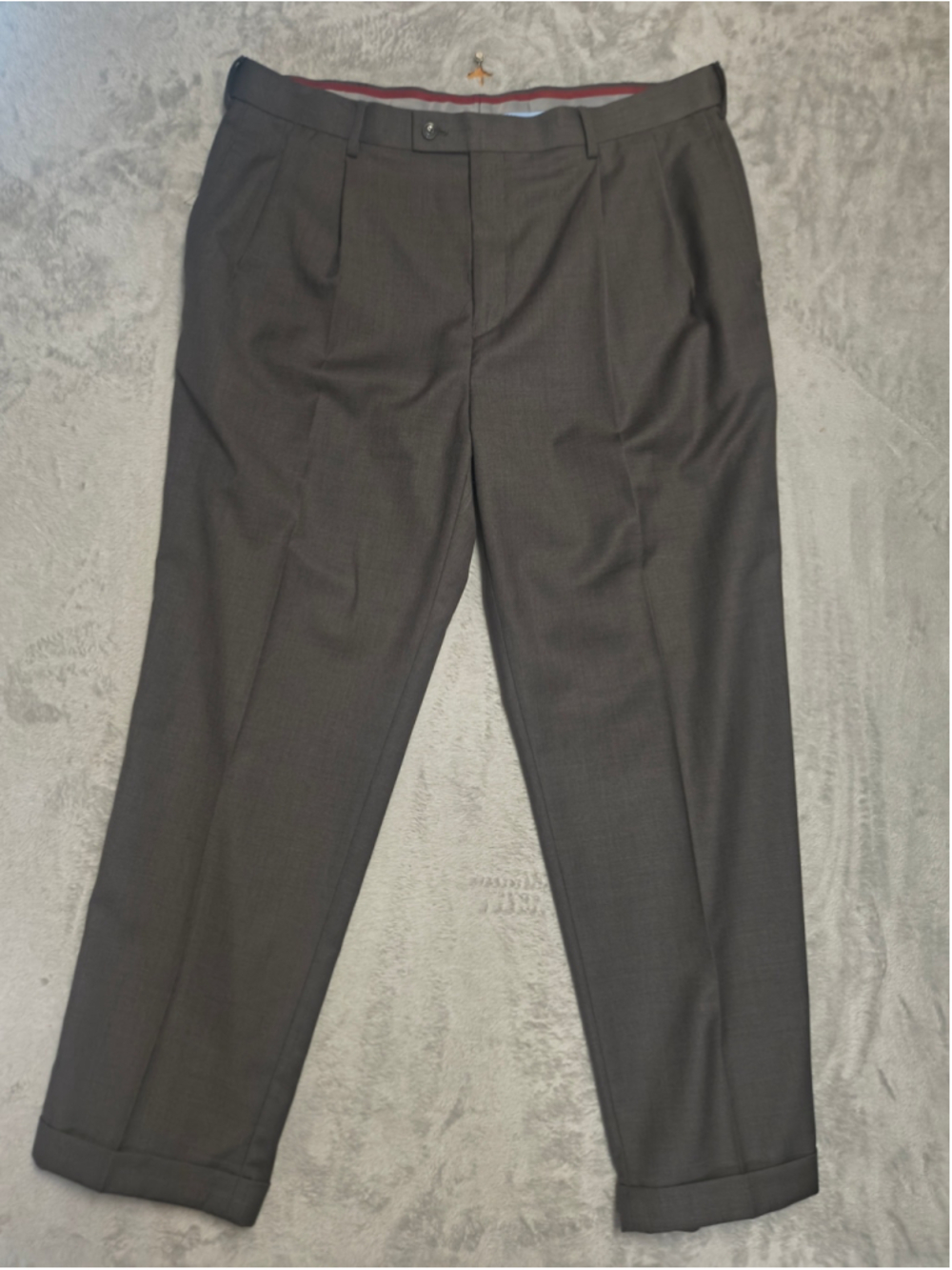 Louis Raphael Rosso Men's Gray Dress Pants (40x30)
